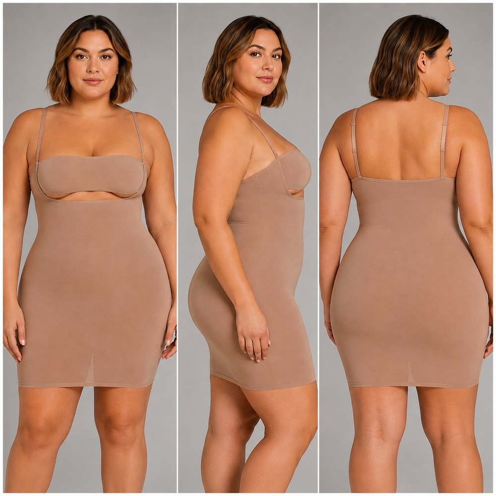 Skims Sheer Sculpt Open Bust Slip NEW Sienna 3X